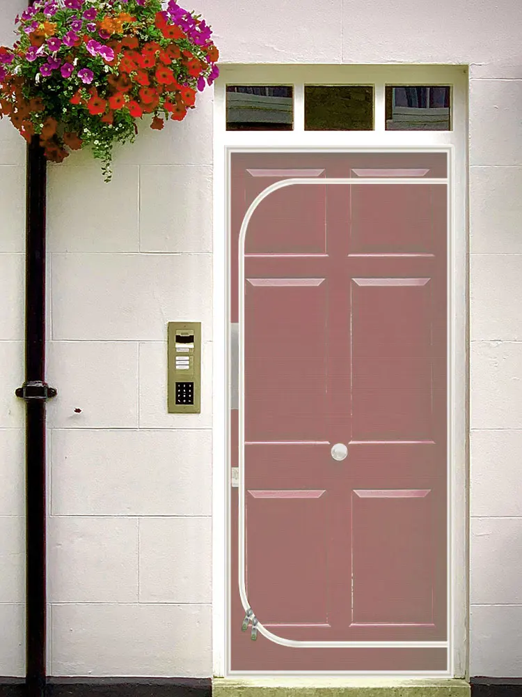 Reinforced heavy duty cat screen door, thickened cat scratch mesh to prevent scratching, U-shaped with bilateral zippers