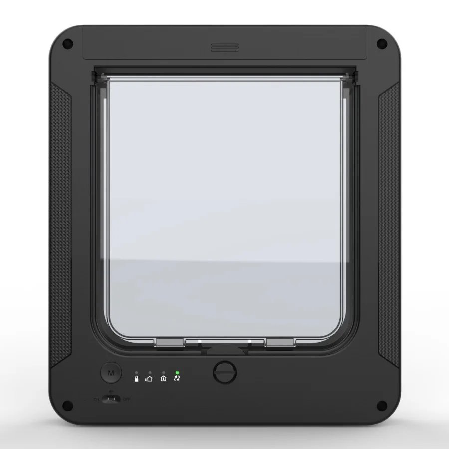 Electronic Induction Dog Cat Door Automatic Smart Pet Safe Door Cat Flap with Microchip Sensor Controllable Direction Cat