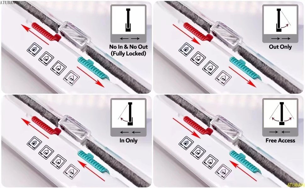 ATUBAN Large Cat Door Interior Door Pet Door for Cat Exterior Door 4 Modes Locking Suitable for Window and Wall,Strong Durable