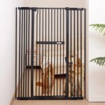 55.1" Extra Tall Pet Gate for Cat/Dog,29.9-44.4"Wide Auto Close Tall Cat Gate,NO Drilling Pressure Mounted for Doorways/Hallways
