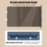 49 Inch Retractable Baby Gate Punch-free Pets Stair Gate Dog Cat Stair Door Fence Childproof Net No-Drill Mesh Safety Barrier - Image 2