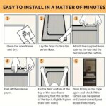 Zipper Screen Door Net U-Shaped Thicken Anti-mosquito Keeping Cats Dogs Running Out Resistant Mesh for Home Bedroom Living Room - Image 6