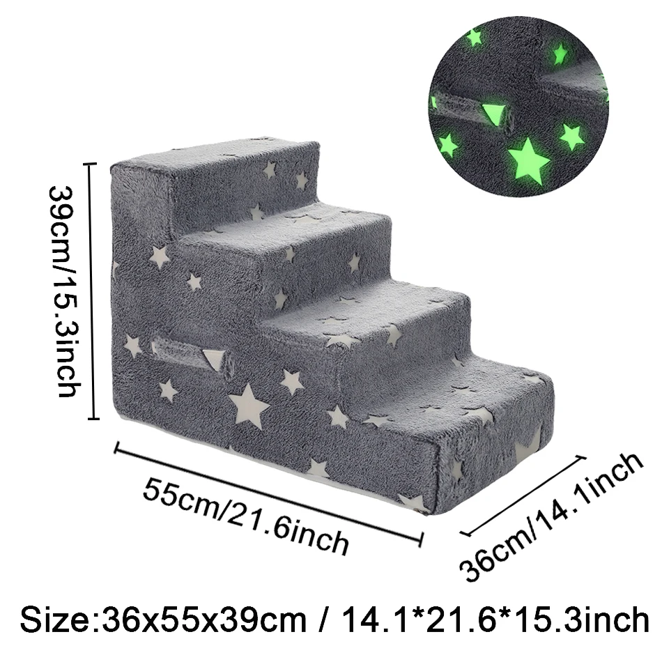 Stairs for Dog Pet Ramp Stairs Cat Dog Ladder 3 4 Step Stairs for Dogs Puppy Ramp Detachable Sponge Pet Ladder Accessories Stairs for Dog Pet Ramp Stairs Cat Dog Ladder 3 4 Step Stairs for Dogs Puppy Ramp Detachable Sponge Pet Ladder Accessories