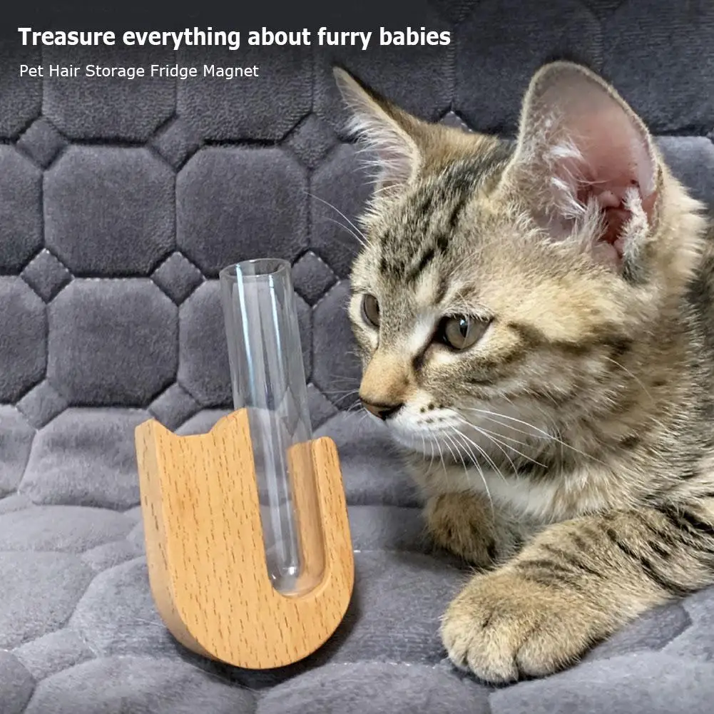 Cat Beard Storage Box Mini Wooden Test Tube Vase for Whiskers Cat Whisker Collection Refrigerator Magnet Pet Hair Bottles Cat Beard Storage Box Mini Wooden Test Tube Vase for Whiskers Cat Whisker Collection Refrigerator Magnet Pet Hair Bottles