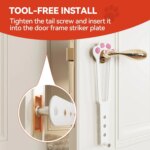 Cat Door Holder Latch Adjustable Dog Door Stopper Elastic Gate Lock Flex Latch Strap Keep Dog Out From Entering Pet Gate Supply - Image 4
