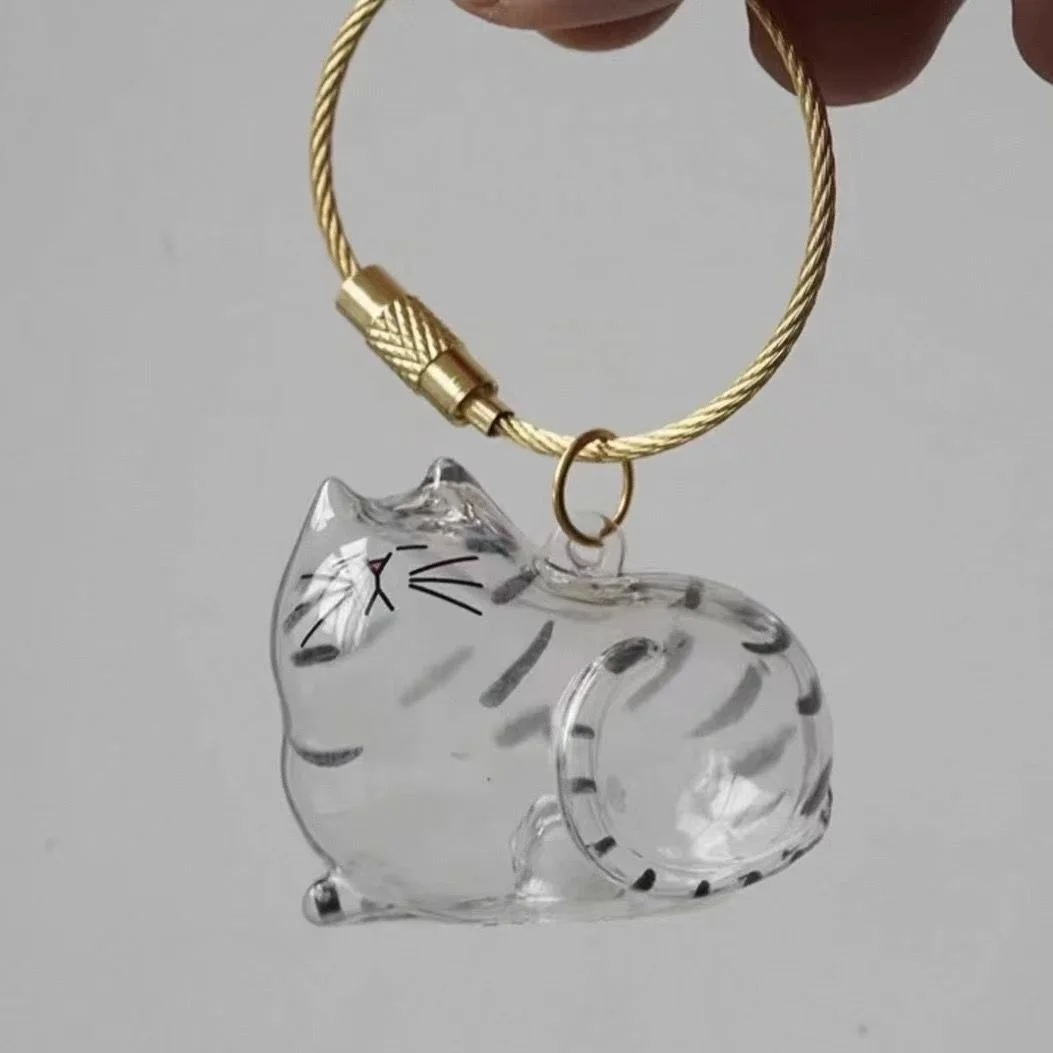 Transparent Cat Hair Storage Box Charm Gacha Cat Hair Storage Capsule Commemorative Collection Bag Keychain Pendant Transparent Cat Hair Storage Box Charm Gacha Cat Hair Storage Capsule Commemorative Collection Bag Keychain Pendant