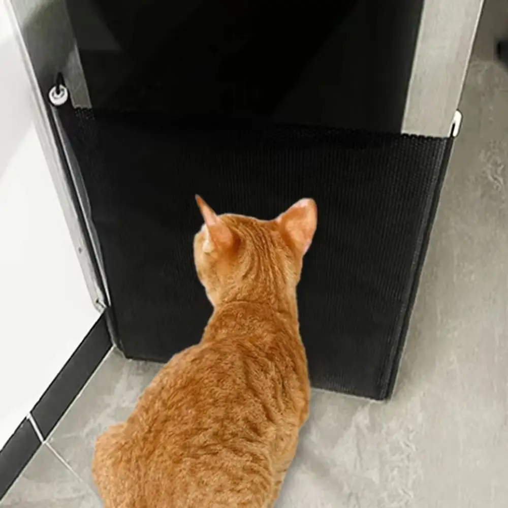 Pet Accessories Guard Retractable Fence Gate Barrier Universal Pet Network Fence Folding Black Child Barrier Fences Stairs