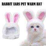 Cat Decorative Pet Products New Warm Cat Head Cover  Plush Cat Lamb Clothes Accessories Hat Rabbit Hat Pet Ear C2V9