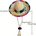 Summer Pet Cat Hat Adjustable, Breathable, Fashionable Cat and Dog Sun Protection Decoration Design Party Supplies - Image 4