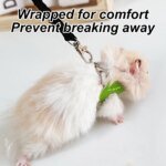4 Pcs /set Sugar Quoll Harness + Leash Set Escape-Proof Adjustable Collar for Pet Small Animals Hamsters Sugar Gliders Squirrels - Image 5