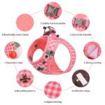 Checked Harness Small Medium-Sized Dog Cat Reflective Breathable Dog Lead Teddy Step In Bichon Pet Walking Harness Leash Rope - Image 2
