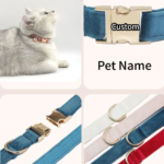 Personalized Velvet Cat Collar Custom Engraved Pet Name Collar For Cats Cat Supplies Cat Collar Belt With Bell Pets Accessories - Image 5