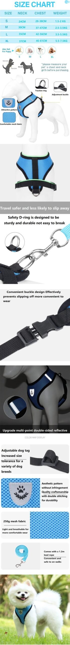 Cat Leash and Harness Cat Tent Kitten Harness Strap for Cats Neck Belt Anti Escape Pets Vest Harness Dog Neck Belt MBD01 Cat Leash and Harness Cat Tent Kitten Harness Strap for Cats Neck Belt Anti Escape Pets Vest Harness Dog Neck Belt MBD01