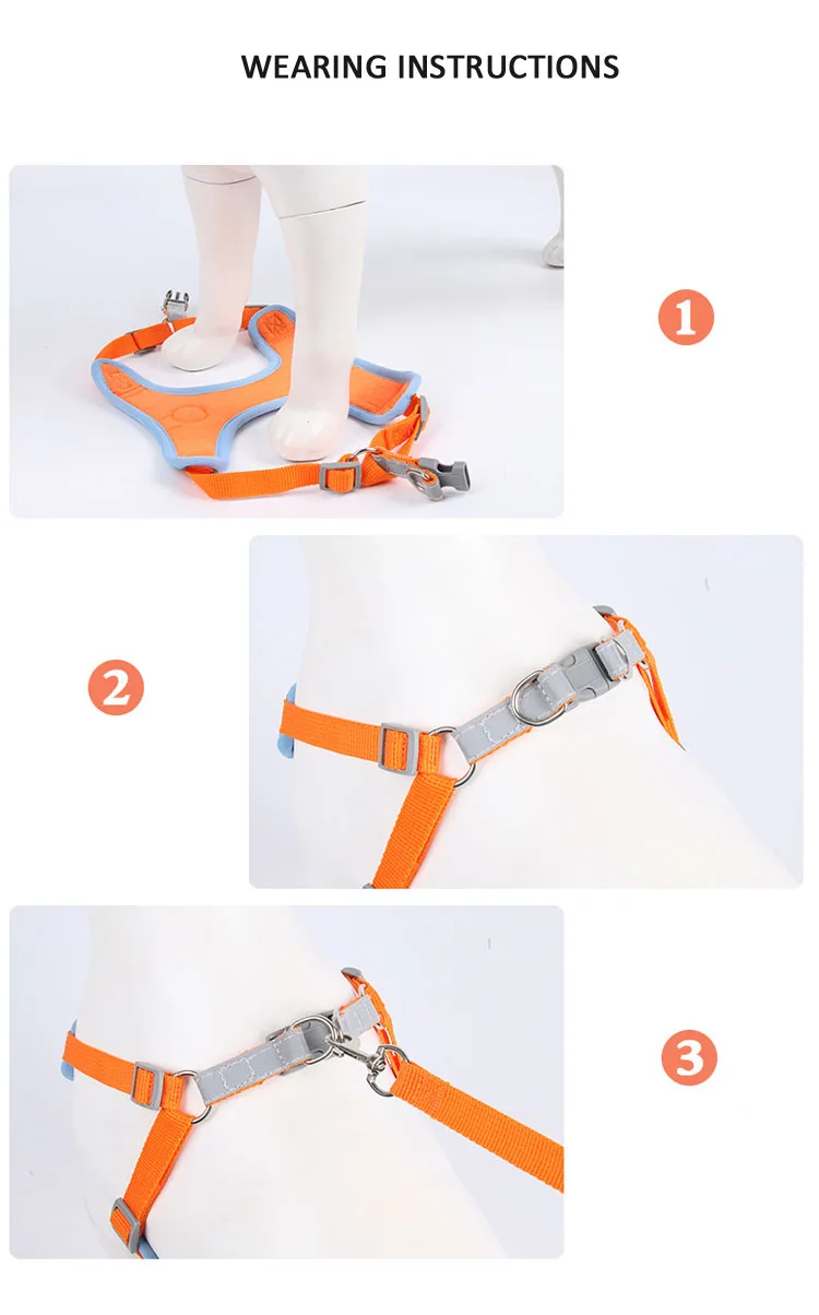 Pet Dog Harness and Leash Set Adjustable Flannel Chest Harness Reflective Breathable For Small Dogs Teddy Chihuahua Pet Supplies