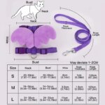Cute Angel Wing Pet Rabbit Harness and Leash for Cats Rabbits Personalized Rabbit Harnesses Bunny Accessories Hamster Clothes - Image 6