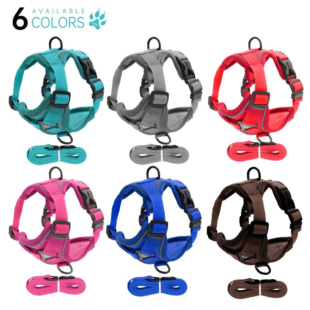 Cat Harness Escape Proof Breathable Cat Harness and Leash for Walking Outdoor Easy Control Pet Dog Cat Leash Reflective Harness Cat Harness Escape Proof Breathable Cat Harness and Leash for Walking Outdoor Easy Control Pet Dog Cat Leash Reflective Harness