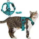 Cat Harness Escape Proof Breathable Cat Harness and Leash for Walking Outdoor Easy Control Pet Dog Cat Leash Reflective Harness - Image 2