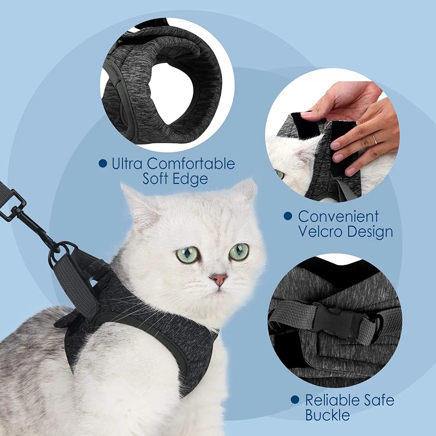 Adjustable Anti-Escape Small Cat Belt Kitten Harness Light Breathable Soft Pet Vest Wiring Harness Traction Belt Kitten Walking Adjustable Anti-Escape Small Cat Belt Kitten Harness Light Breathable Soft Pet Vest Wiring Harness Traction Belt Kitten Walking
