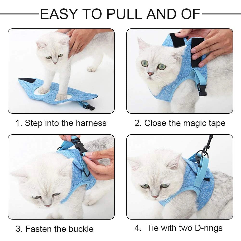 Adjustable Anti-Escape Small Cat Belt Kitten Harness Light Breathable Soft Pet Vest Wiring Harness Traction Belt Kitten Walking Adjustable Anti-Escape Small Cat Belt Kitten Harness Light Breathable Soft Pet Vest Wiring Harness Traction Belt Kitten Walking