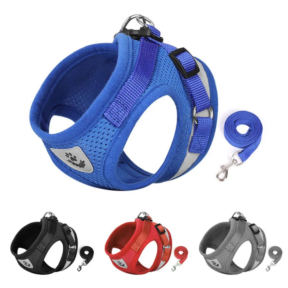 Adjustable Breathable Pet Dog Cat Harness and Leash Escape Proof Cat Vest Harness Puppy Dog Kitten Leads Reflective Cat Collar Adjustable Breathable Pet Dog Cat Harness and Leash Escape Proof Cat Vest Harness Puppy Dog Kitten Leads Reflective Cat Collar