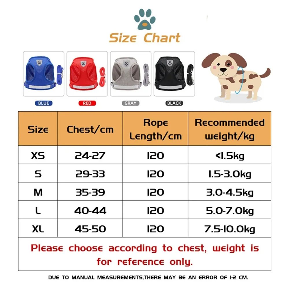 Adjustable Breathable Pet Dog Cat Harness and Leash Escape Proof Cat Vest Harness Puppy Dog Kitten Leads Reflective Cat Collar Adjustable Breathable Pet Dog Cat Harness and Leash Escape Proof Cat Vest Harness Puppy Dog Kitten Leads Reflective Cat Collar
