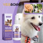 YEGBONG 50ml Flea Tick Prevention Spray for Dogs and Cats Fast Acting Waterproof Outdoor Protection with Natural Essential Oils