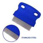 Flea Comb Cat Grooming Comb Set Removes Mucus and Crust Small Lice Flea Combs Cats Supplies Pet Comb - Image 2