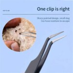 2-in-1 Stainless Steel Pet Dog Louse Flea Tweezers Safe Cat Dog Lice Flea Remover Cleaning Tool Tick Tweezers Durable Easy Use - Image 2