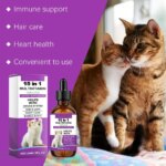 Cat Supplement All-in-1 Multi Liquid Body Care Drops Daily Supplement 60ml Body Care Drops For Supports Joint Care Skin & Coat - Image 2