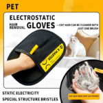 Pet Hair Remover Gloves Electrostatic for Cats Dogs, Reusable Washable Grooming Glove with 2-in-1 Lint Roller Brush - Safe Non-T