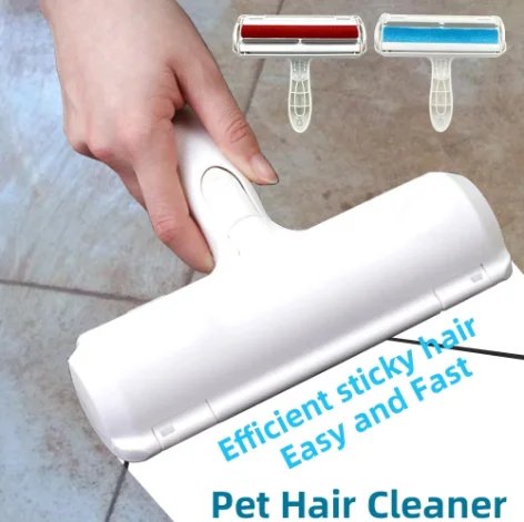 Pet hair remover for cats and dogs reusable self-cleaning cotton plush roller set suitable for beds sofas carpets cat beds
