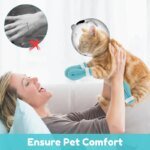 1Set Cat Muzzle Pet Grooming Cover Accessory Cat Anti Bite Anti Licking Space Hood Breathable Helmet with 4 Silicone Paw Shoes - Image 4