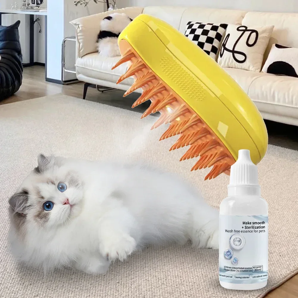 3-5pcs Cat Steam Brush Wash Free Essence Hair Serum Animal Grooming Essence Cat Dog Depilation for Cat Steamy Brush Pet Cleaning 3-5pcs Cat Steam Brush Wash Free Essence Hair Serum Animal Grooming Essence Cat Dog Depilation for Cat Steamy Brush Pet Cleaning