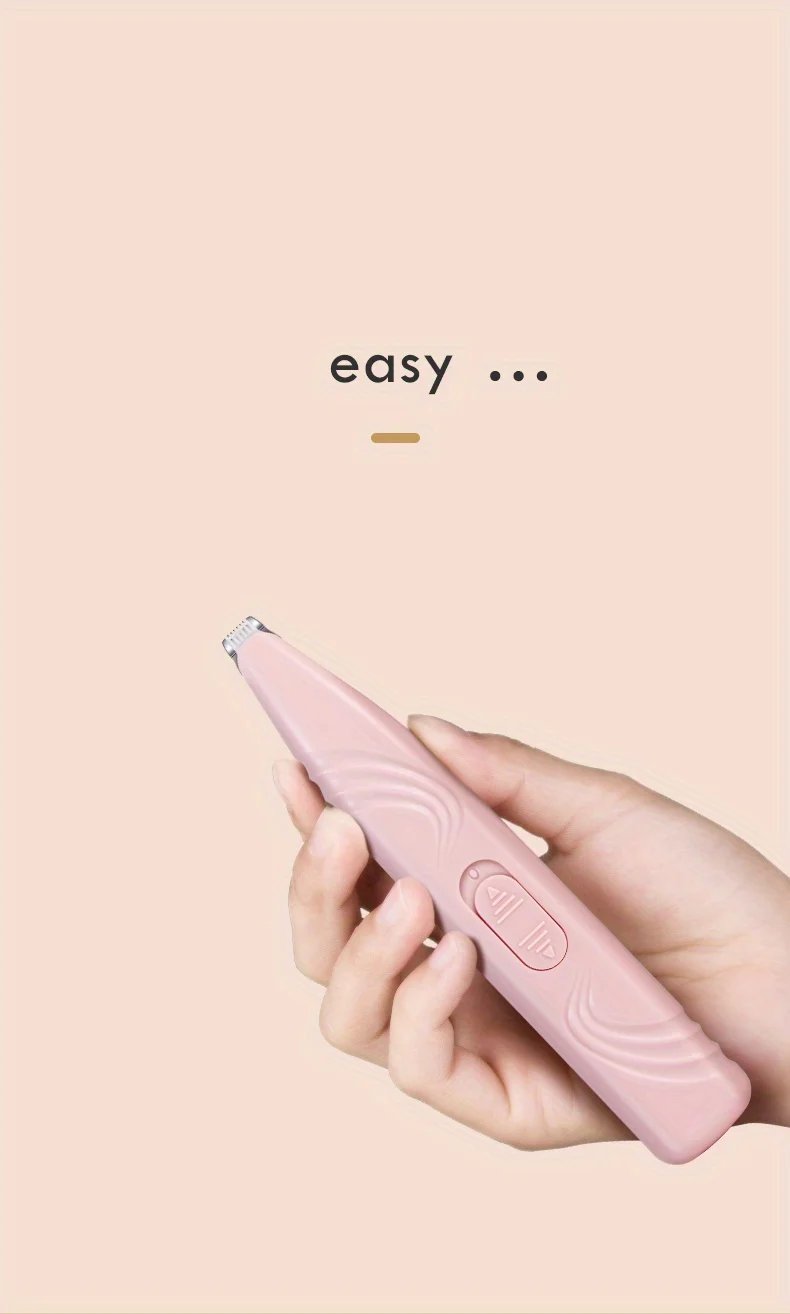 1pc Electric Pet Clippers Cat Dog Quiet Foot Hair Trimmer 360° Cleaning USB Charging Pet Paw Hairs Pruning Pet Grooming Products