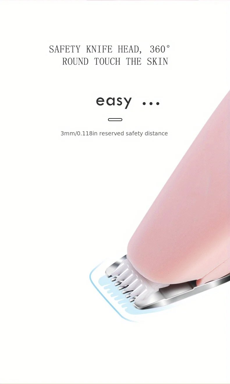 1pc Electric Pet Clippers Cat Dog Quiet Foot Hair Trimmer 360° Cleaning USB Charging Pet Paw Hairs Pruning Pet Grooming Products