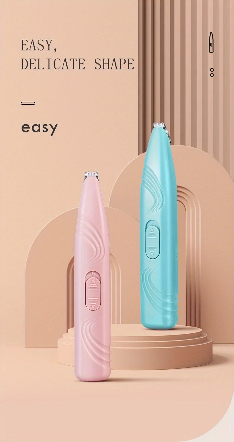 1pc Electric Pet Clippers Cat Dog Quiet Foot Hair Trimmer 360° Cleaning USB Charging Pet Paw Hairs Pruning Pet Grooming Products