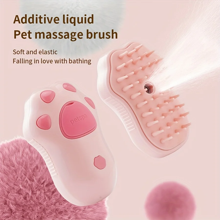 3 in 1 Cat Dog Steamy Brush Steam Brush Electric Sprayer Pet Hair Removal Combs for Massage Pet Grooming Brush Supplies 3 in 1 Cat Dog Steamy Brush Steam Brush Electric Sprayer Pet Hair Removal Combs for Massage Pet Grooming Brush Supplies