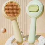 Cat Brush Self-cleaning Cat Brush Pet Hair Remover One Click Combs for Cats Hair Cleaning Pet Grooming Massage Dog Comb Brushes - Image 2