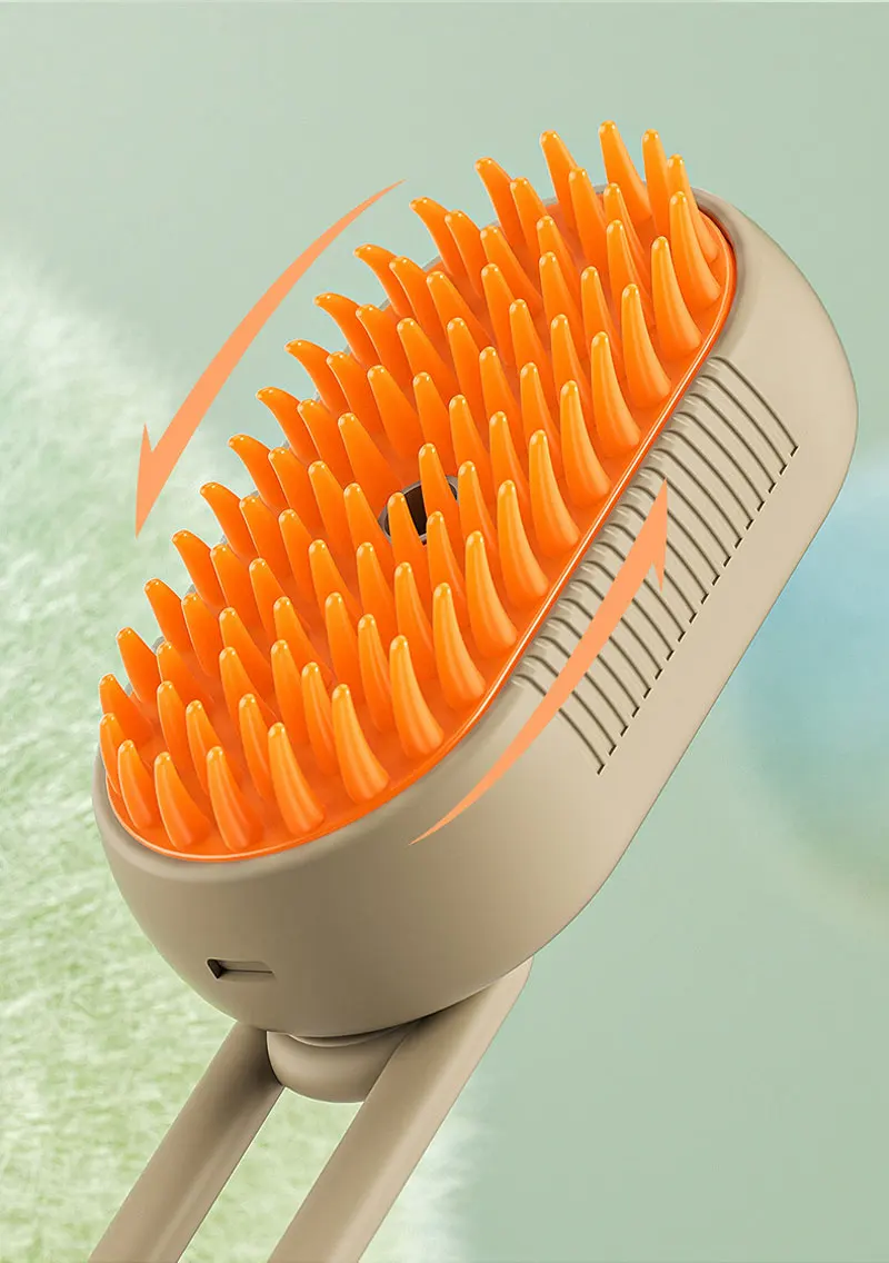 Steamy Brush Electric Spray Cat Hair Brush 3in1 Pet Hair Removal Tool 360° Rotating Handle Silicone Multifunctional Massage Comb Steamy Brush Electric Spray Cat Hair Brush 3in1 Pet Hair Removal Tool 360° Rotating Handle Silicone Multifunctional Massage Comb