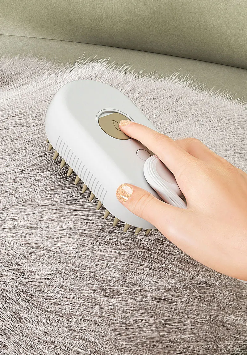Steamy Brush Electric Spray Cat Hair Brush 3in1 Pet Hair Removal Tool 360° Rotating Handle Silicone Multifunctional Massage Comb Steamy Brush Electric Spray Cat Hair Brush 3in1 Pet Hair Removal Tool 360° Rotating Handle Silicone Multifunctional Massage Comb