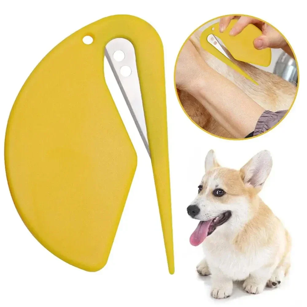Multicolor Pet Knot Cutter Hair Remover Stainless Steel Painless Safe Grooming Brush for Dogs Cats Effective Shedding Comb Tool