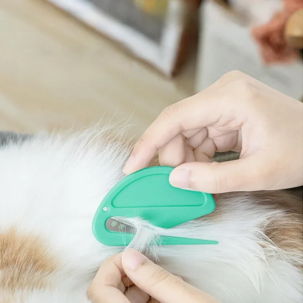 Multicolor Pet Knot Cutter Hair Remover Stainless Steel Painless Safe Grooming Brush for Dogs Cats Effective Shedding Comb Tool