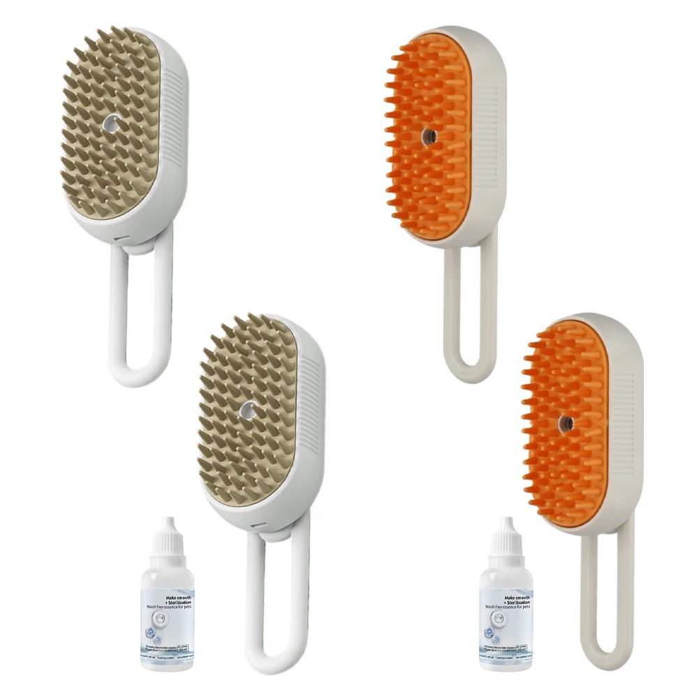 3-in-1 Dog Hair Brush Cat Hair Brush Electric Pet Cleaning Brush Steam Spray Brush Massage Hair Removal Comb Anti Flying Brush