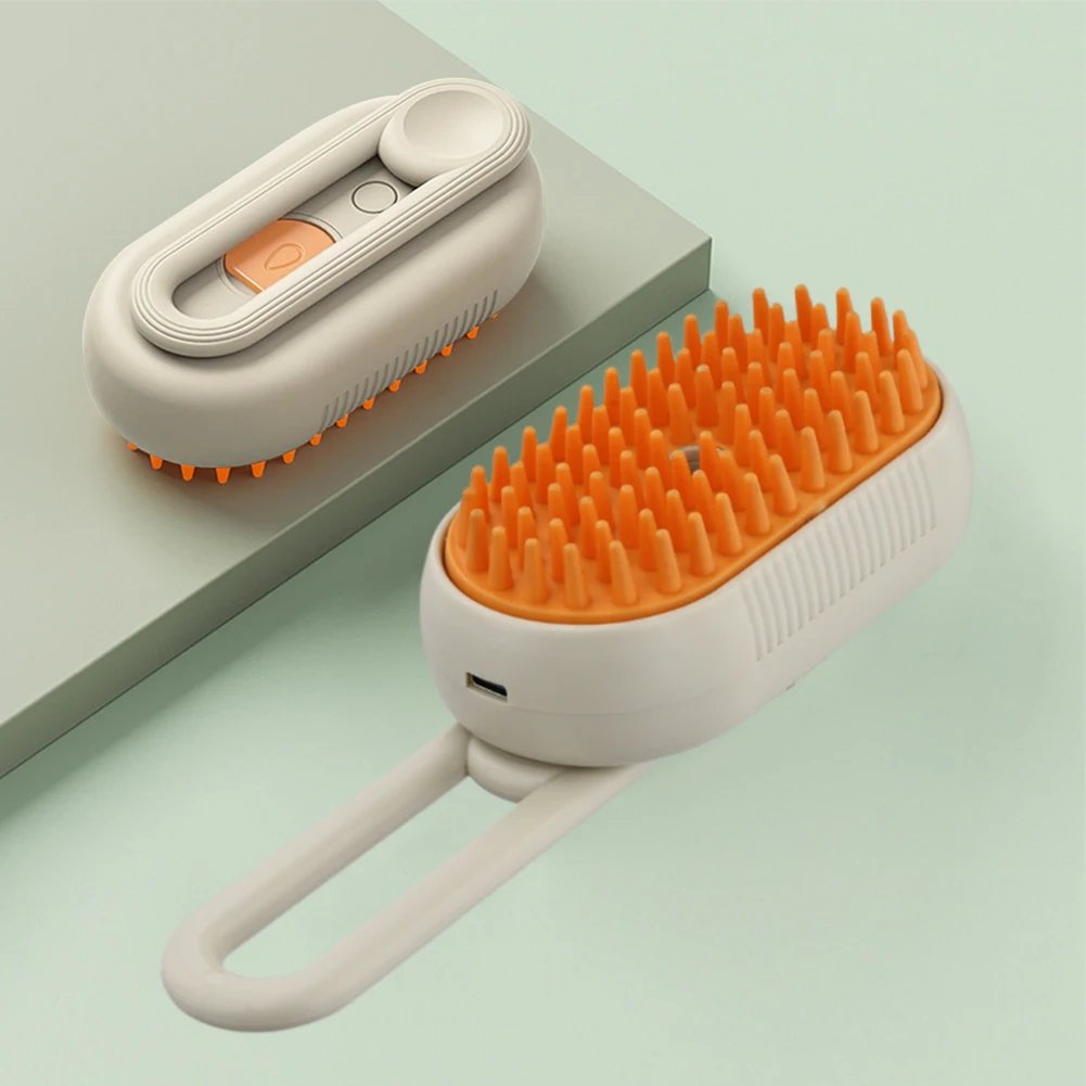 3-in-1 Dog Hair Brush Cat Hair Brush Electric Pet Cleaning Brush Steam Spray Brush Massage Hair Removal Comb Anti Flying Brush