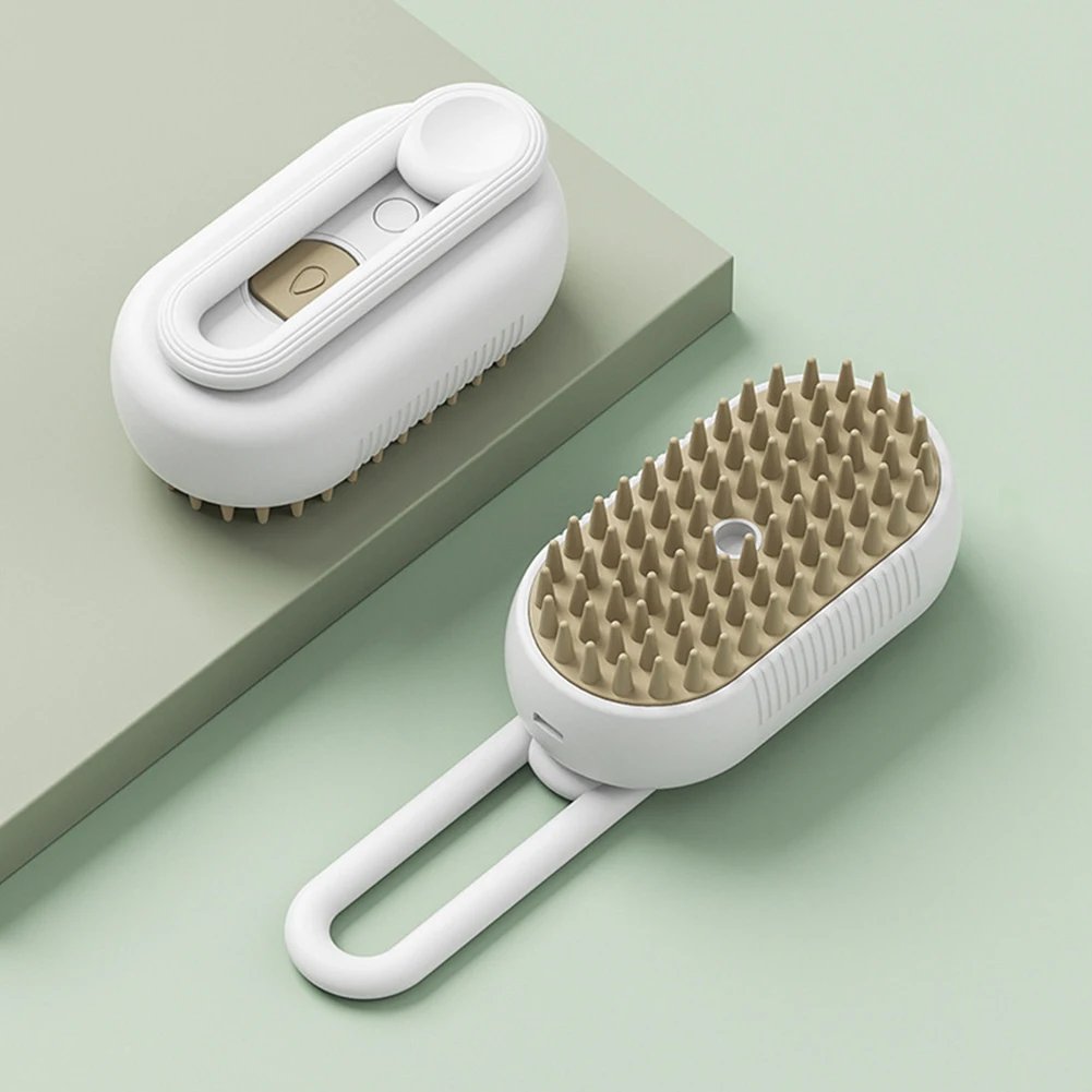 3-in-1 Dog Hair Brush Cat Hair Brush Electric Pet Cleaning Brush Steam Spray Brush Massage Hair Removal Comb Anti Flying Brush