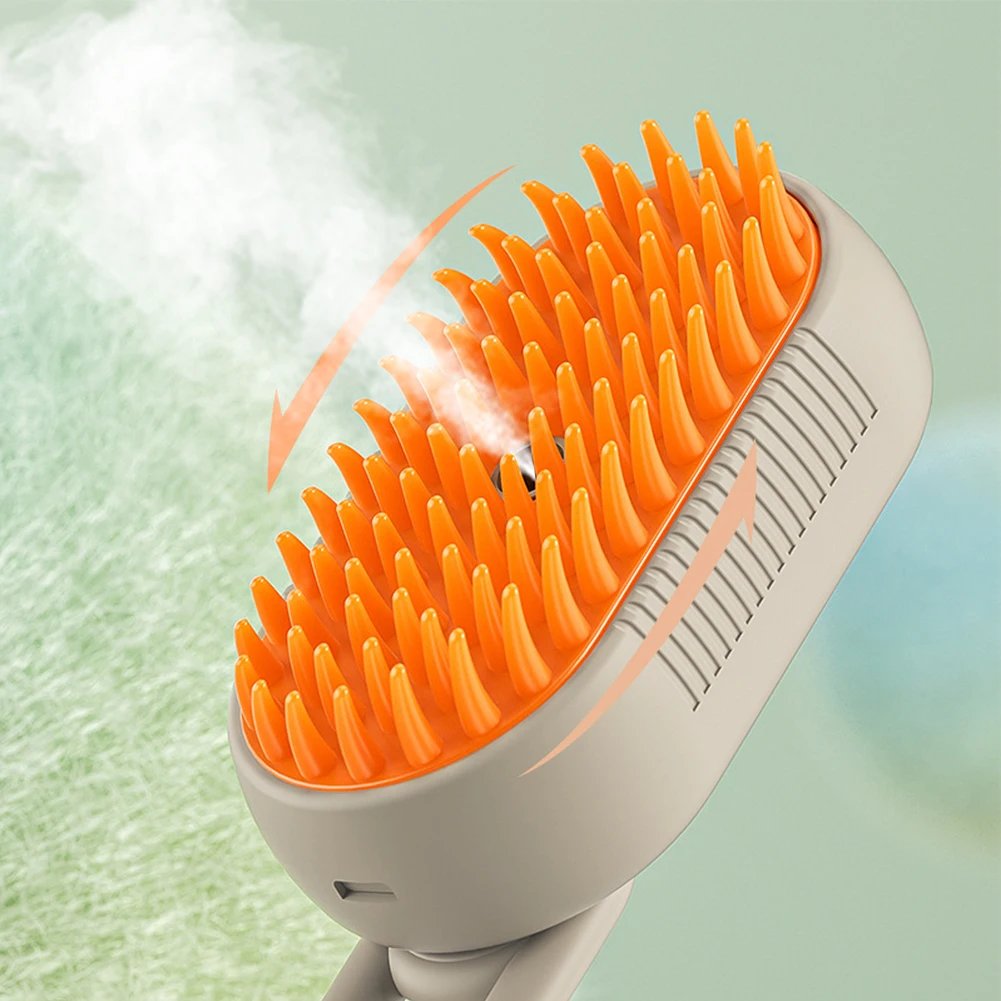 3-in-1 Dog Hair Brush Cat Hair Brush Electric Pet Cleaning Brush Steam Spray Brush Massage Hair Removal Comb Anti Flying Brush