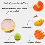 Steam hair removal brush electric spray cat hair brush three in one silicone brush used to massage pets remove floating hairs - Image 5