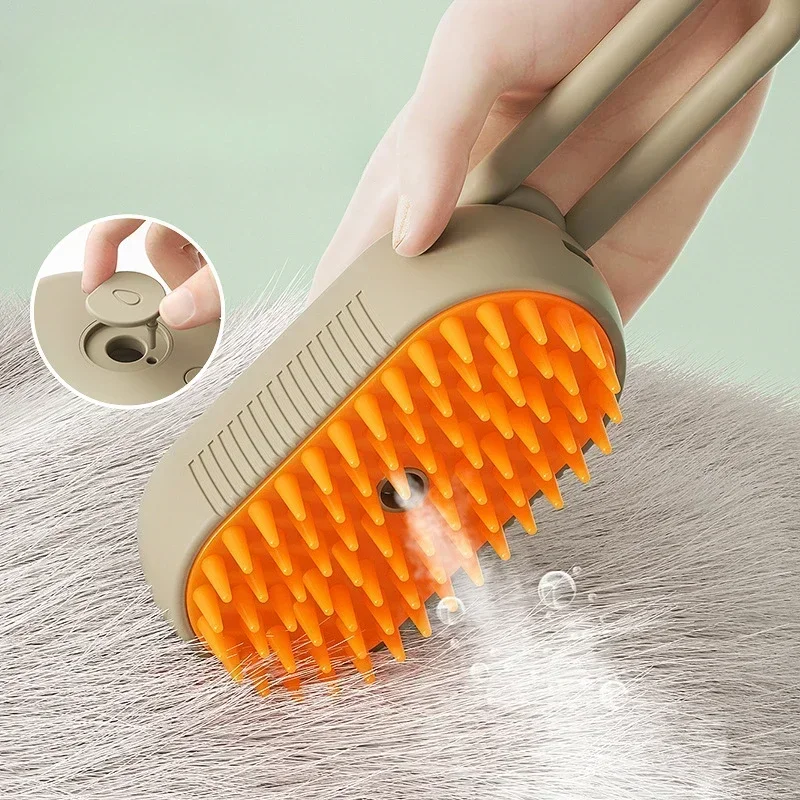 Pet Hair Remover Kit Multifunction Dog Steamy Brush Massager Spray Hair Removal Cat Grooming Comb Dogs Hair Cleaning