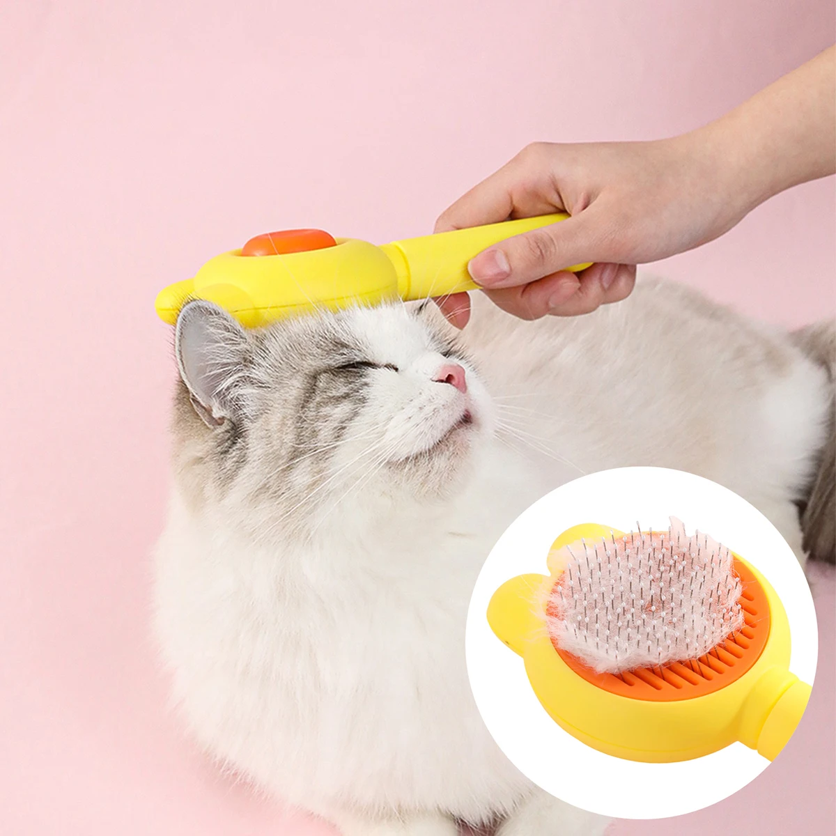 Pet Hair Removal Cleaning Brushing Comb One Click Cat Comb Massage Pet Beauty Cat Dog Floating Hair Massage Pet Comb Pet Hair Removal Cleaning Brushing Comb One Click Cat Comb Massage Pet Beauty Cat Dog Floating Hair Massage Pet Comb