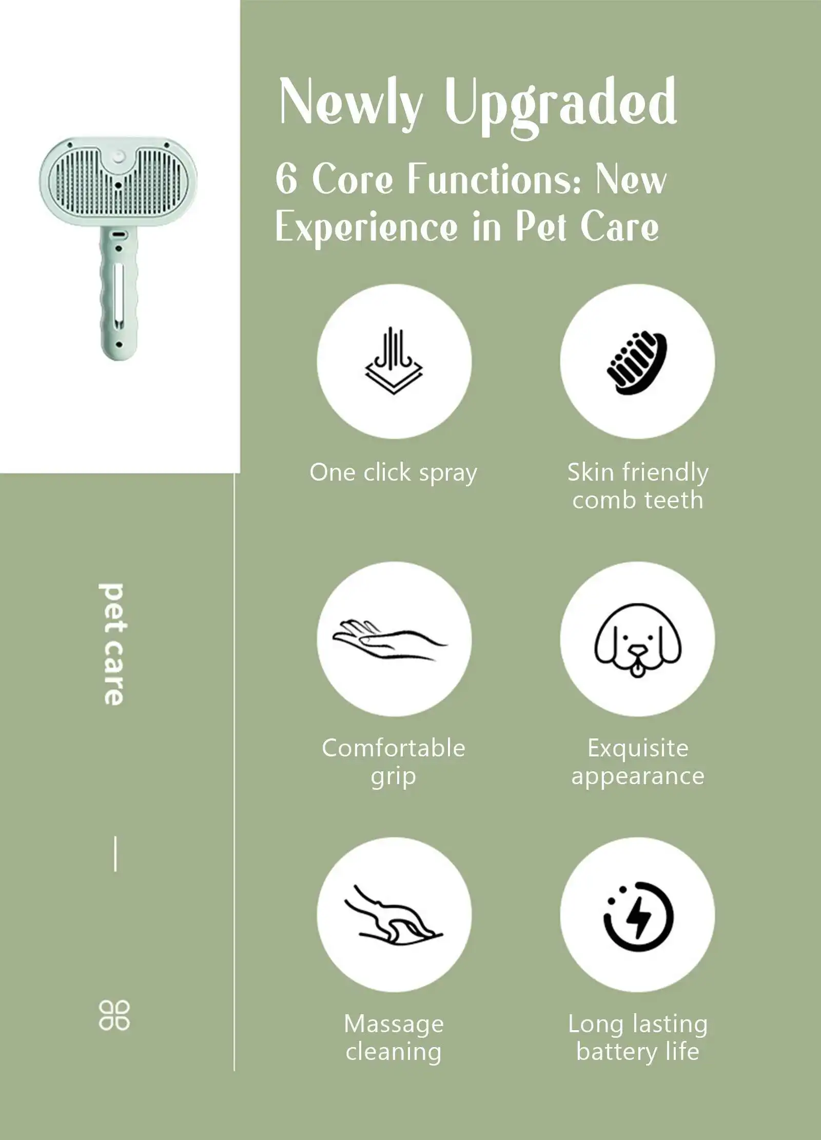 Hot Cat Brush with Steam Dog Spray Pet Steam Massage Brush Spray Hair Removal Comb Massage Steamer Comb for Long Hair Dogs Cats Hot Cat Brush with Steam Dog Spray Pet Steam Massage Brush Spray Hair Removal Comb Massage Steamer Comb for Long Hair Dogs Cats